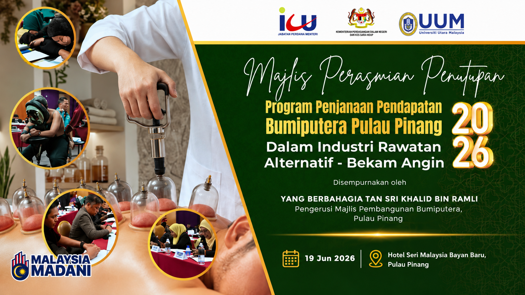 Program Penjanaan Pendapatan Bumiputera Pulau Pinang 2026: Industri Rawatan Alternatif – Bekam Angin