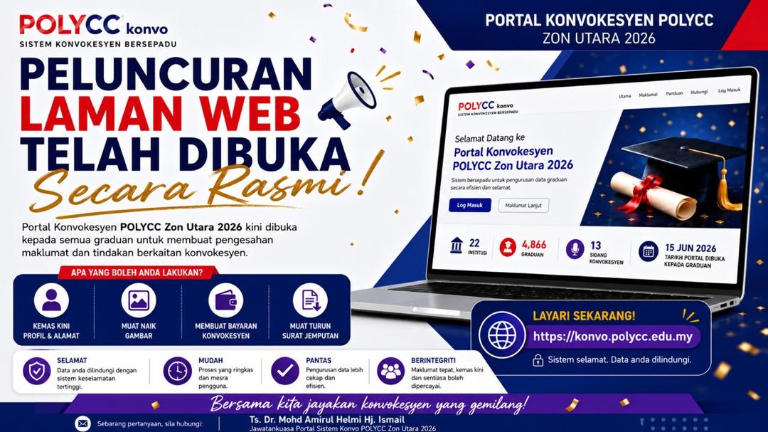 Peluncuran Portal Konvokesyen POLYCC Zon Utara 2026